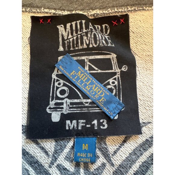 Anthropologie Millard Fillmore MF-13 Gray Cotton Long Coat M Boho Hippie Y2K - Picture 4 of 10